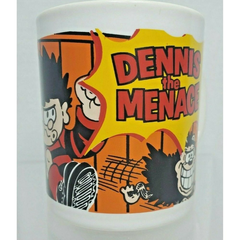 Dennis The Menace NASHER Cartoon Mug ENGLAND STAFFORDSHIRE DC THOMSON 1996 RED